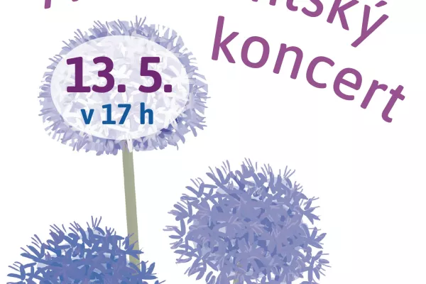 absolventský koncert v koncertním sále ZUŠ 13. 5. 2026 od 17 h - plakát